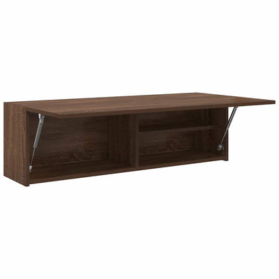 Kylpyhuoneen seinäkaappi ruskea tammi 100x25x30 cm tekninen puu