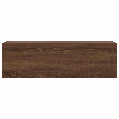 Kylpyhuoneen seinäkaappi ruskea tammi 100x25x30 cm tekninen puu