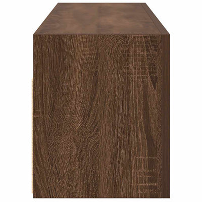 Kylpyhuoneen seinäkaappi ruskea tammi 100x25x30 cm tekninen puu