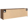 Kylpyhuoneen seinäkaappi ruskea tammi 100x25x30 cm tekninen puu