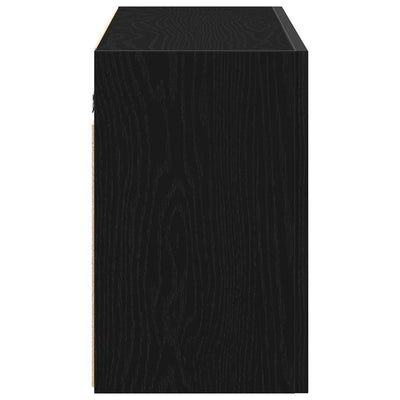 Kylpyhuoneen seinäkaappi musta 100x25x40 cm tekninen puu