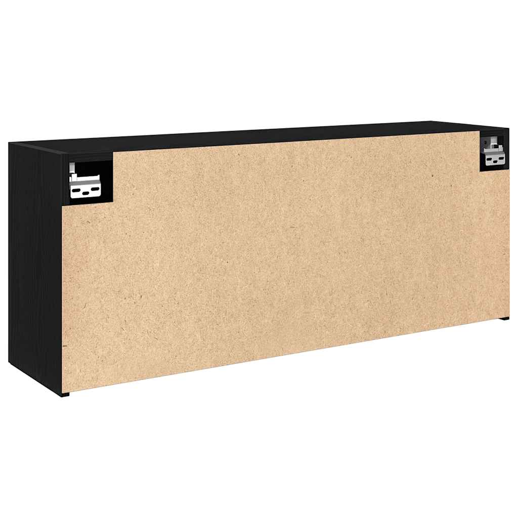 Musta kylpyhuoneen seinäkaappi Vasalina 100x25x40cm (puinen)