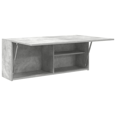 Kylpyhuoneen seinäkaappi betoninharmaa 100x25x40cm tekninen puu