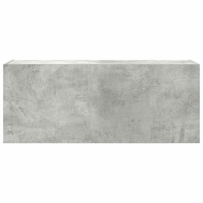 Kylpyhuoneen seinäkaappi betoninharmaa 100x25x40cm tekninen puu