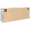 Kylpyhuoneen seinäkaappi betoninharmaa 100x25x40cm tekninen puu