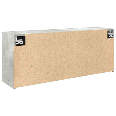 Kylpyhuoneen seinäkaappi betoninharmaa 100x25x40cm tekninen puu