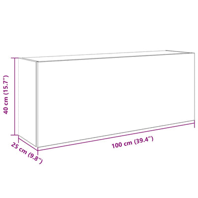 Kylpyhuoneen seinäkaappi savutammi 100x25x40 cm tekninen puu