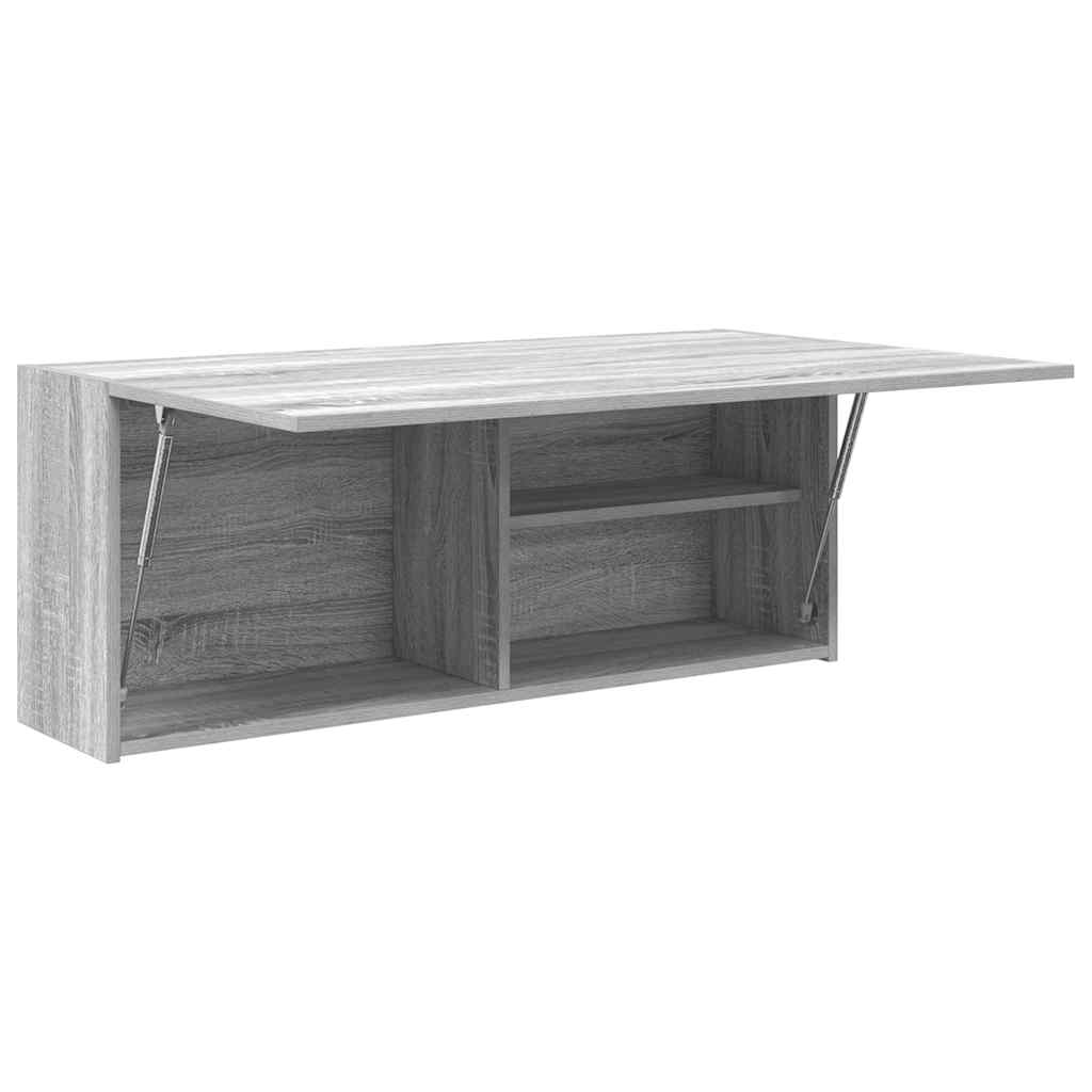 Harmaa sonoma kylpyhuoneen seinäkaappi Vasalina 100x25x40cm (puinen)