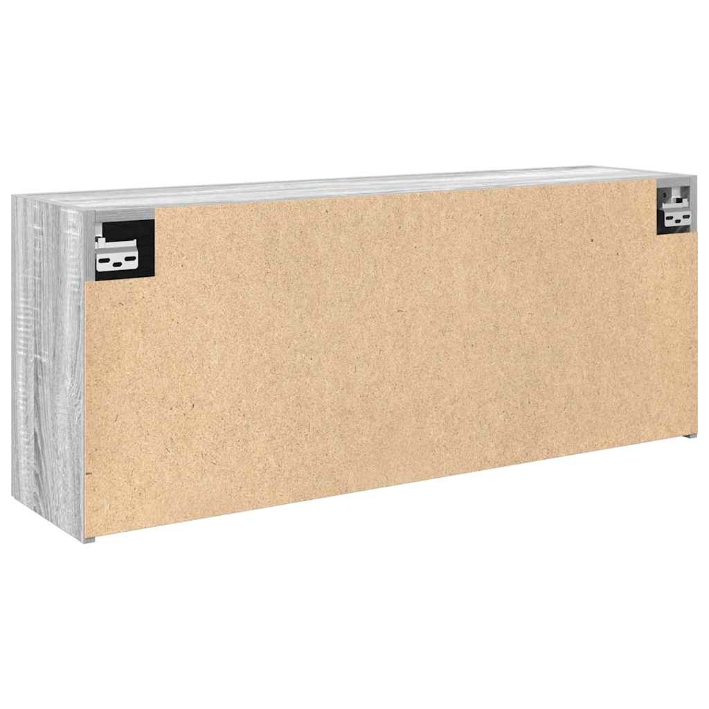 Harmaa sonoma kylpyhuoneen seinäkaappi Vasalina 100x25x40cm (puinen)
