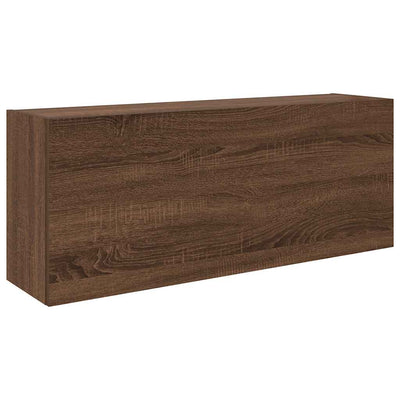 Kylpyhuoneen seinäkaappi ruskea tammi 100x25x40 cm tekninen puu