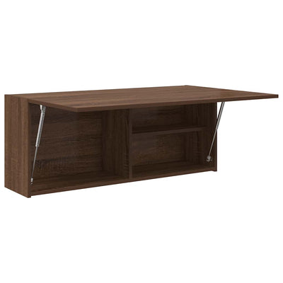 Kylpyhuoneen seinäkaappi ruskea tammi 100x25x40 cm tekninen puu