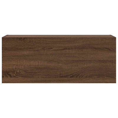 Kylpyhuoneen seinäkaappi ruskea tammi 100x25x40 cm tekninen puu