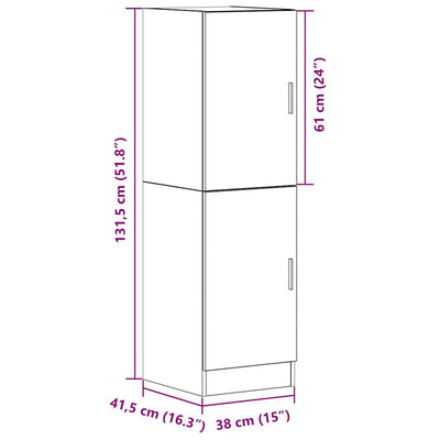 keittiökaappi Sonoma tammi 38x41,5x131,5 cm tekninen puu