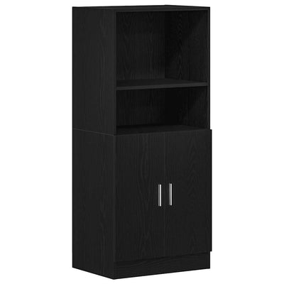 Keittiökaappi musta 57x41,5x131,5 cm tekninen puu