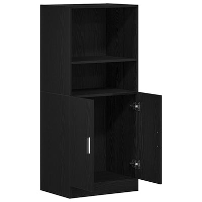 Keittiökaappi musta 57x41,5x131,5 cm tekninen puu