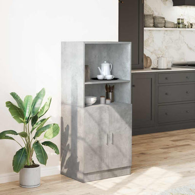 Keittiökaappi betoninharmaa 57x41,5x131,5 cm tekninen puu