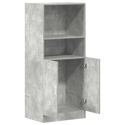 Keittiökaappi betoninharmaa 57x41,5x131,5 cm tekninen puu