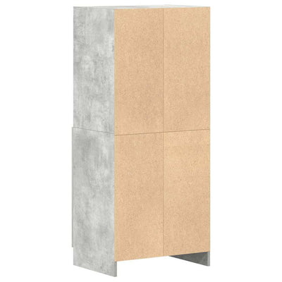 Keittiökaappi betoninharmaa 57x41,5x131,5 cm tekninen puu