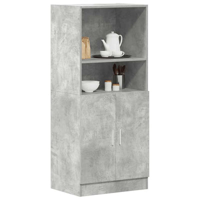Keittiökaappi betoninharmaa 57x41,5x131,5 cm tekninen puu