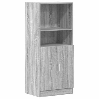 Keittiön kaappi harmaa Sonoma 57x41,5x131,5 cm tekninen puu