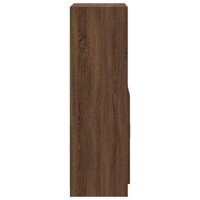Keittiön kaappi ruskea tammi 57x41,5x131,5 cm tekninen puu