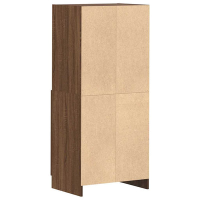 Keittiön kaappi ruskea tammi 57x41,5x131,5 cm tekninen puu