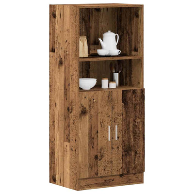 keittiökaappi vanha puu 57x41,5x131,5 cm tekninen puu