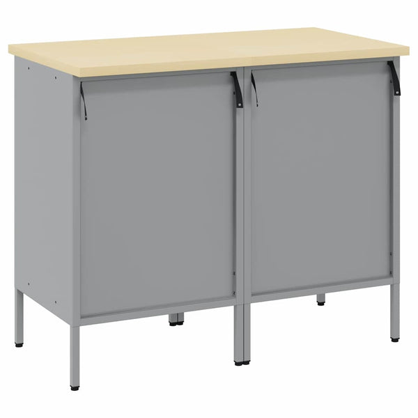 Työpöytäkaappi 2 kpl Punainen ja harmaa 100 x 55 x 85 cm