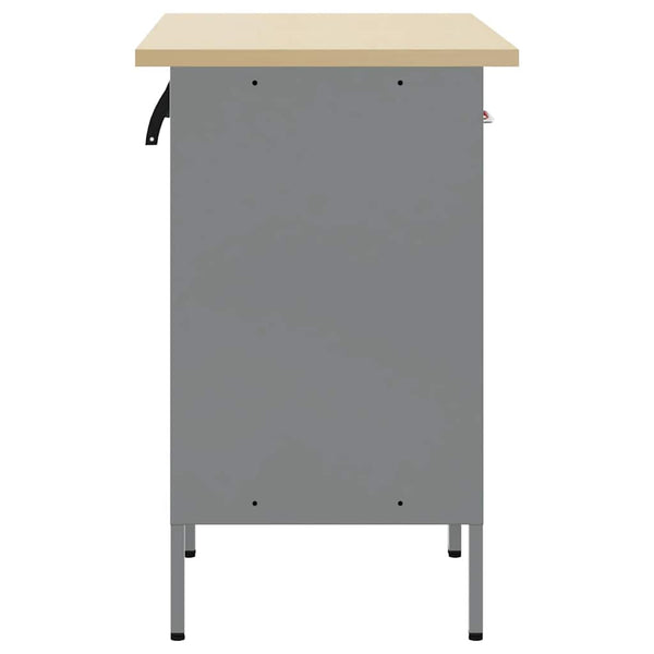 Työpöytäkaappi 2 kpl Punainen ja harmaa 100 x 55 x 85 cm