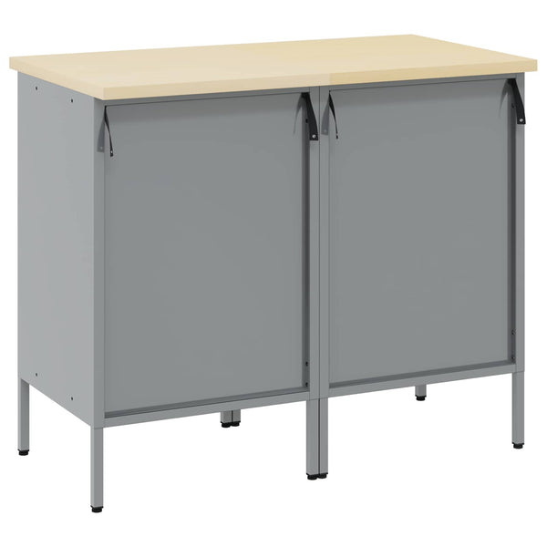 Työpöytäkaappi 2 kpl Punainen ja harmaa 100 x 55 x 85 cm