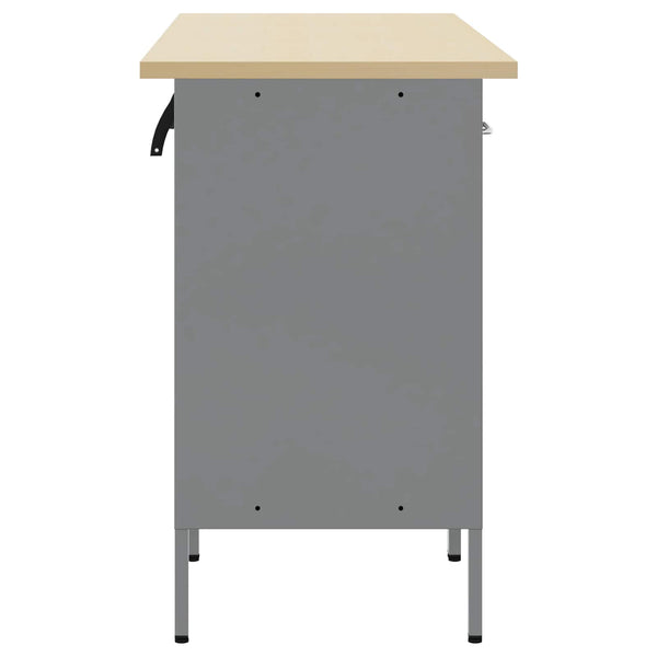 Työpöytäkaappi 3 kpl Mustat ja harmaa 150 x 55 x 85 cm