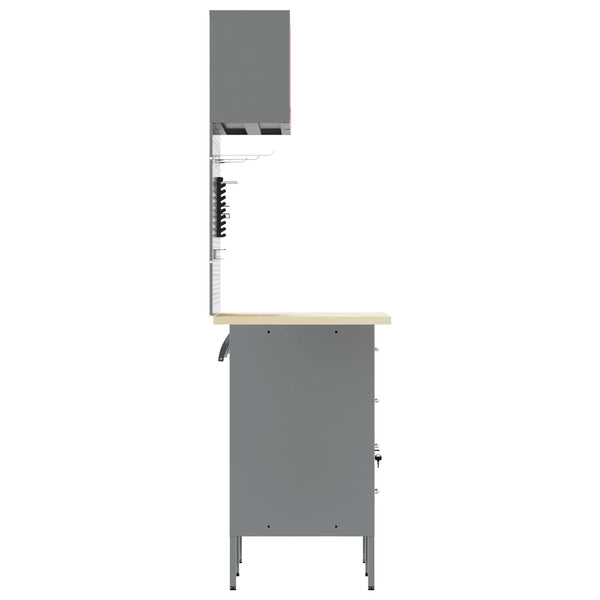 Työpöytäkaappisarja laatikon kanssa hyllyllä 5 kpl Punainen