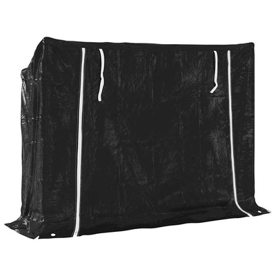 Galvanoitu polttopuuteline sadesuojalla Liginiu 151x40,5x110,5cm (teräs)