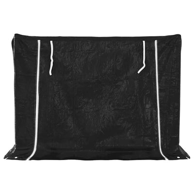 Galvanoitu polttopuuteline sadesuojalla Liginiu 151x60,5x110,5cm (teräs)