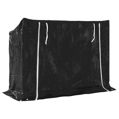 Galvanoitu polttopuuteline sadesuojalla Liginiu 151x60,5x110,5cm (teräs)