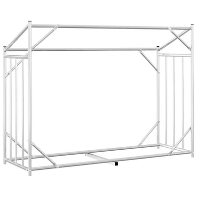 Polttopuuteline sadesuojalla 151x60,5x110,5 cm galvanoitu teräs