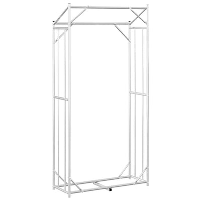 Galvanoitu polttopuuteline sadesuojalla Liginiu 100x40x200cm (teräs)