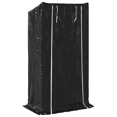 Galvanoitu polttopuuteline sadesuojalla Liginiu 100x60x200cm (teräs)