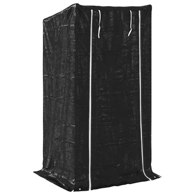 Galvanoitu polttopuuteline sadesuojalla Liginiu 100x80x200cm (teräs)