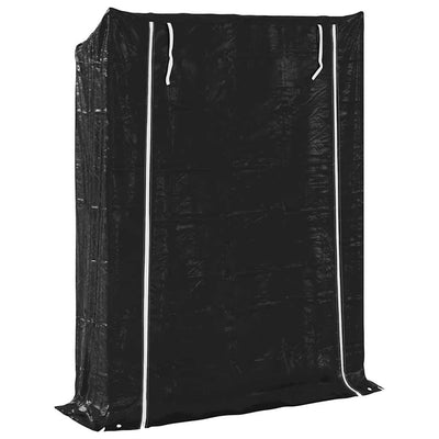 Galvanoitu polttopuuteline sadesuojalla Liginiu 150x40x200cm (teräs)