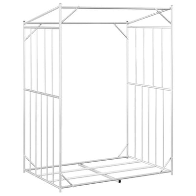 Polttopuuteline sadesuojalla 150x100x200 cm galvanoitu teräs