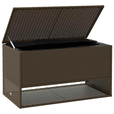 tyynyrasia ulkokäyttöön ruskea 100x55x55,5 cm polyrottinki