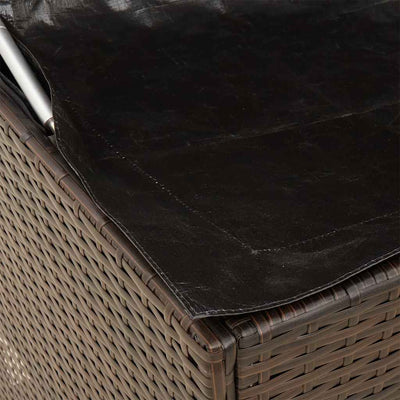 tyynyrasia ulkokäyttöön ruskea 100x55x55,5 cm polyrottinki