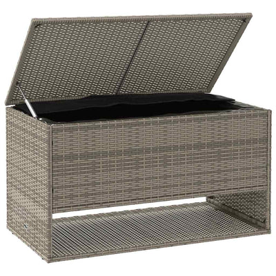 ulkotyynylaatikko harmaa 100x55x55,5 cm polyrottinki