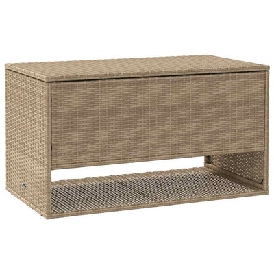 tyynyrasia ulkokäyttöön beige 100x55x55,5 cm polyrottinki