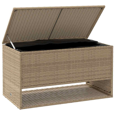 tyynyrasia ulkokäyttöön beige 100x55x55,5 cm polyrottinki
