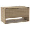 tyynyrasia ulkokäyttöön beige 100x55x55,5 cm polyrottinki