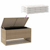 tyynyrasia ulkokäyttöön beige 100x55x55,5 cm polyrottinki