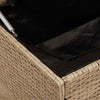 tyynyrasia ulkokäyttöön beige 100x55x55,5 cm polyrottinki
