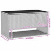 tyynyrasia ulkokäyttöön beige 100x55x55,5 cm polyrottinki